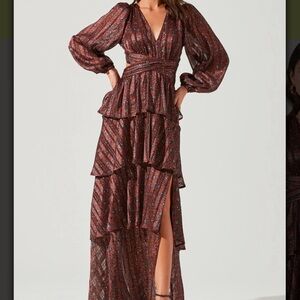 ASTR the Label Anora Floral Tiered Maxi Dress